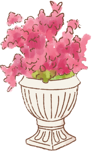 Maceta con flores